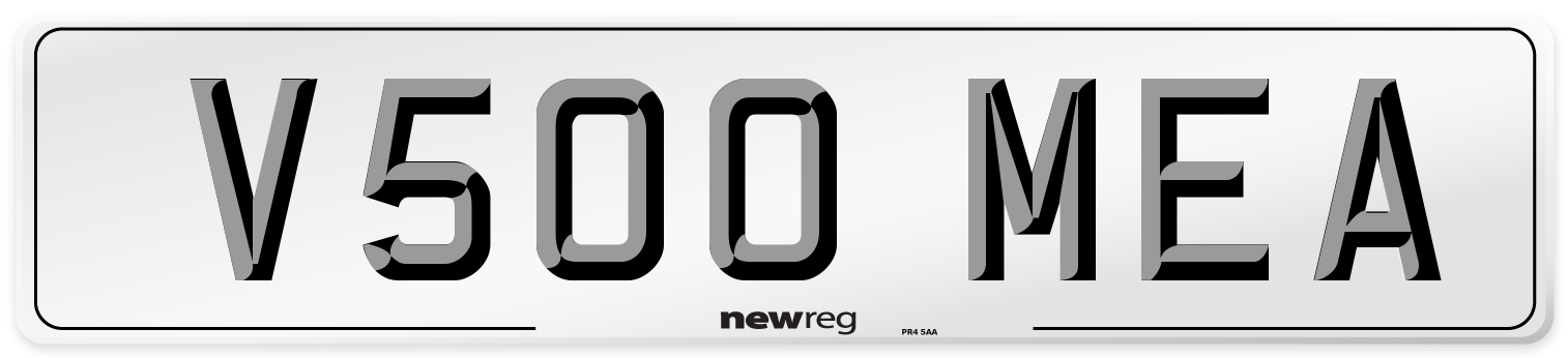 V500 MEA Number Plate from New Reg